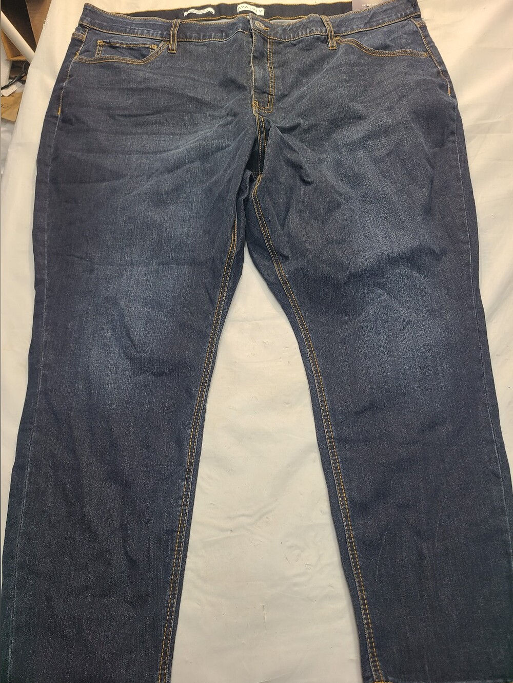 Women's High-Rise Skinny Jeans Ava & Viv Dark Wash Heavyweight Denim Size 26